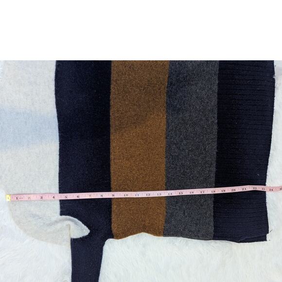 Madewell Colorblock Striped Mock Neck Sweater Small Merino Wool Alpaca Blend - Picture 8 of 15